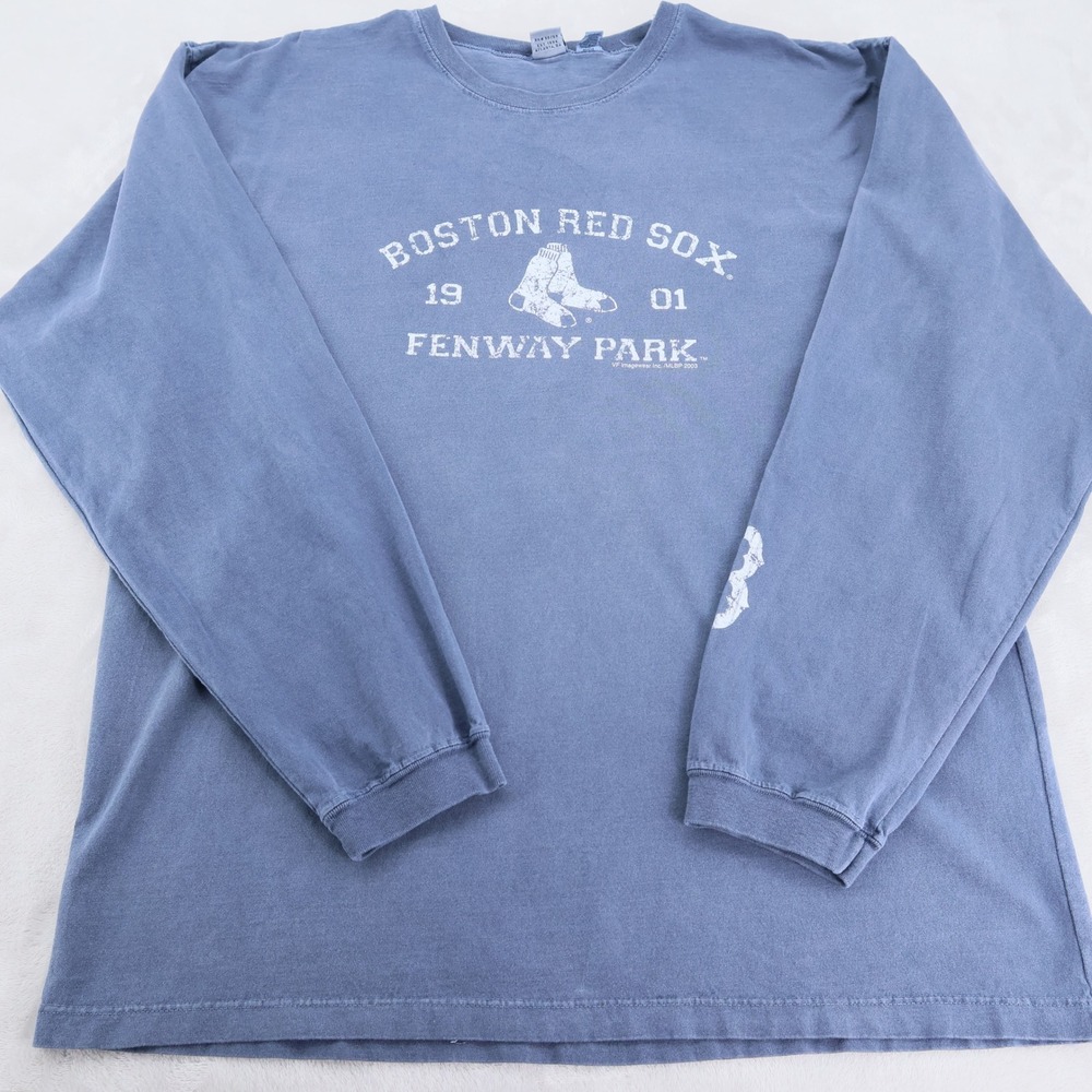 Alternative Apparel Boston Red Sox Fenway Park Long Sleeve Shirt Blue XL 2003